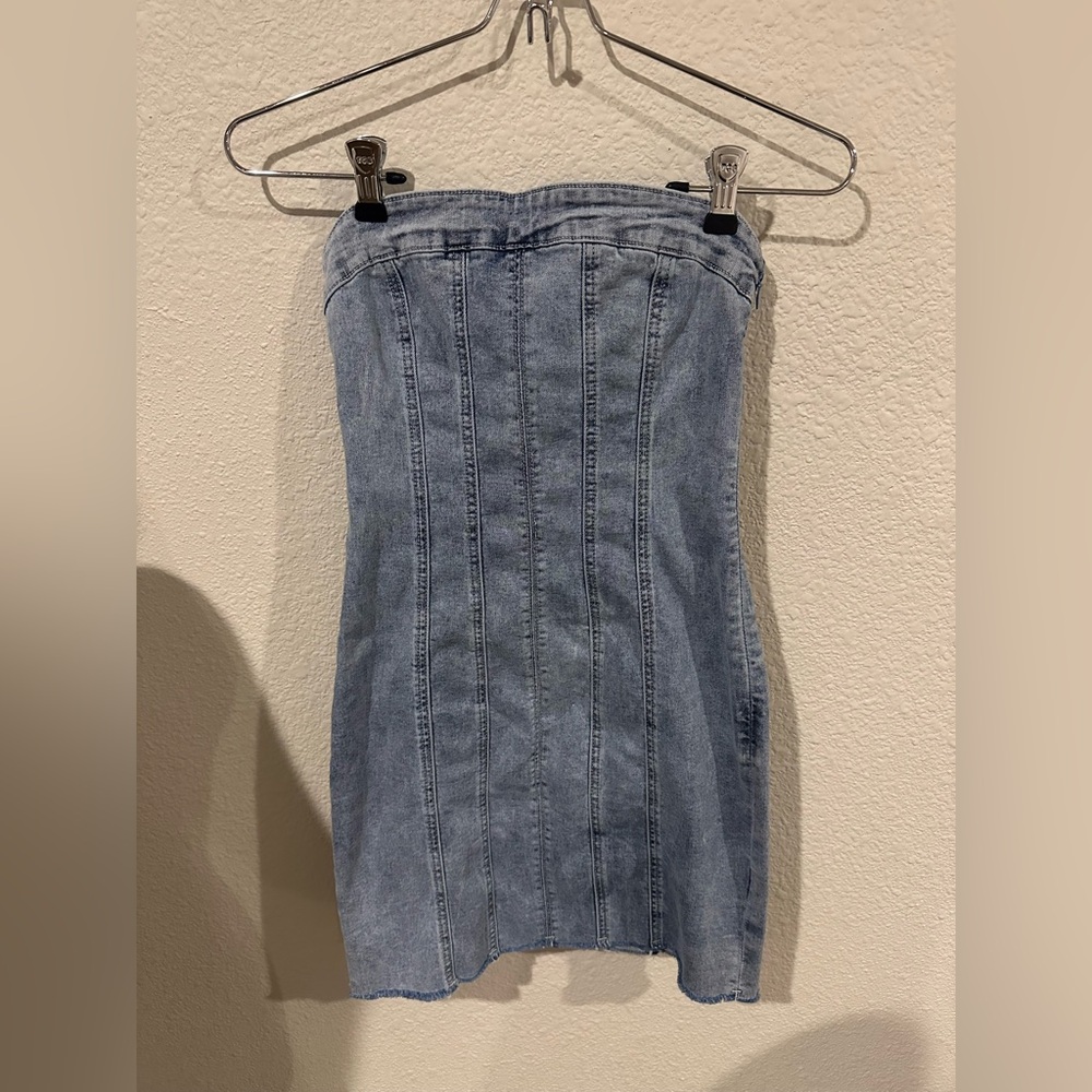 Princess Polly Houser Mini Denim Dress - Picture 4 of 7